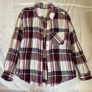 Garage loose plaid top